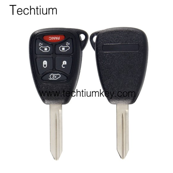 DODGE Logo with battery clamp 5+1 button remote key shell for Chrysler